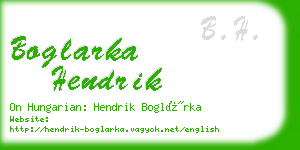 boglarka hendrik business card